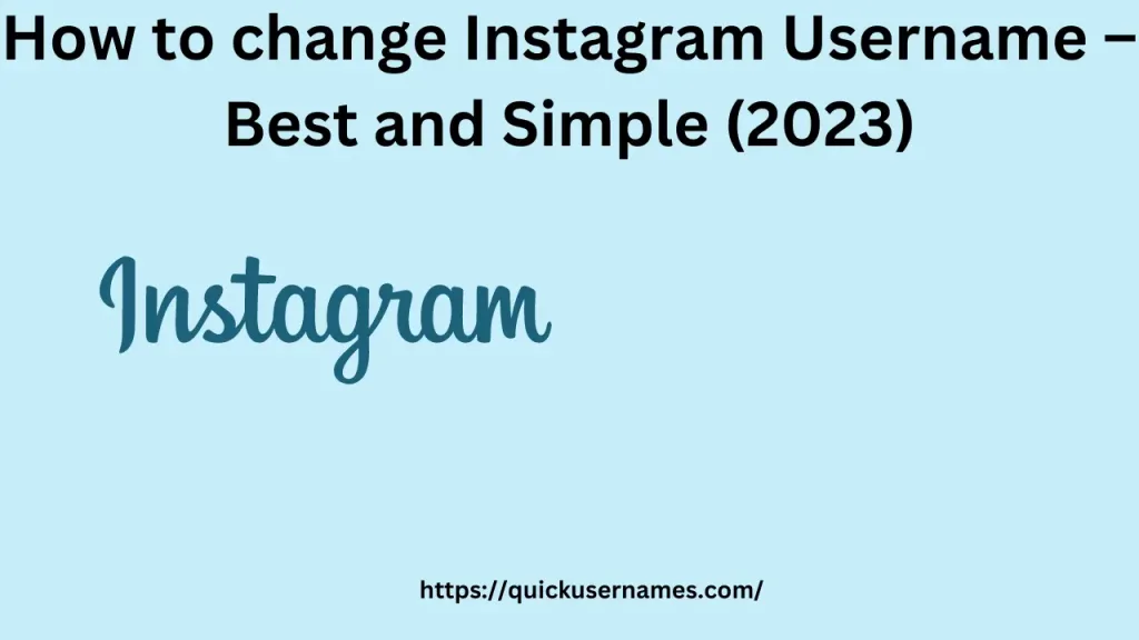 how to change instagram usernames