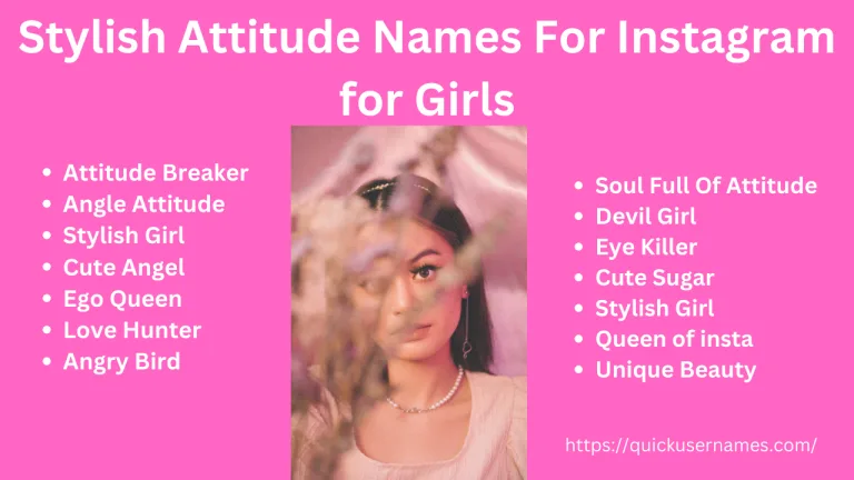 220+ Stylish Attitude Names For Instagram for Girls