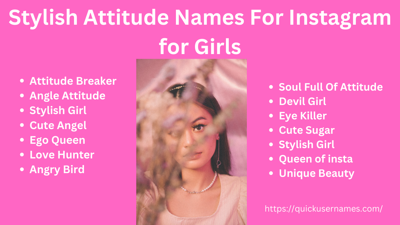 Stylish Attitude Names For Instagram for Girls, attitude soul