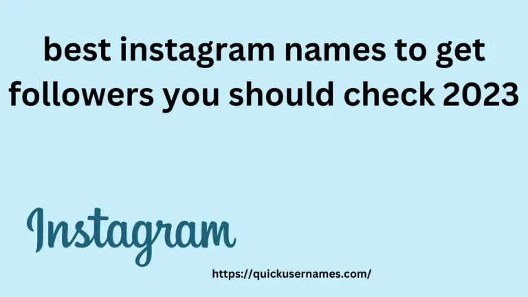 230+ Best Instagram Names to Get Followers For Girls & Boys