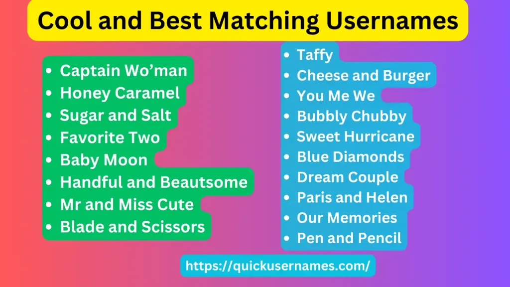Cool and Best Matching Usernames
