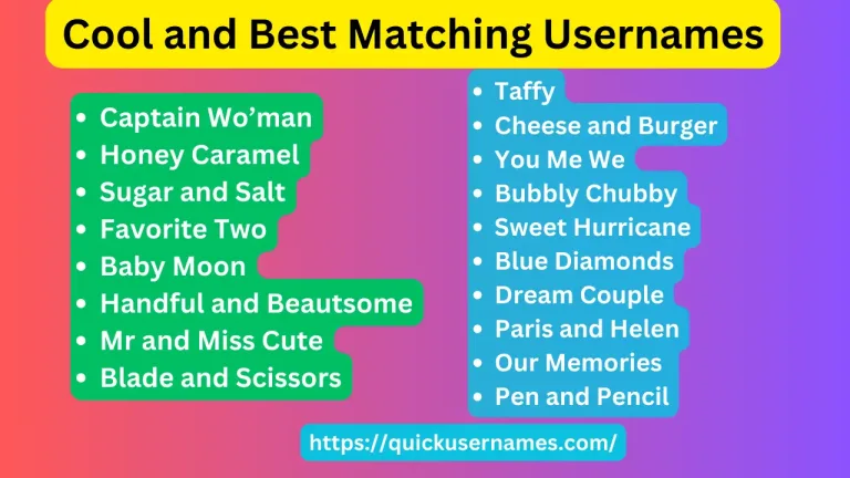 430+ Cool and Best Matching Usernames (for Couples and Best Friends)