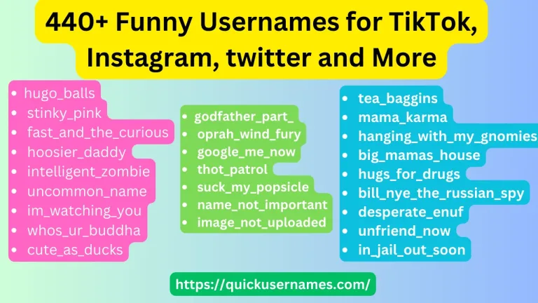 440+ Funny Usernames for TikTok, Instagram, twitter and More
