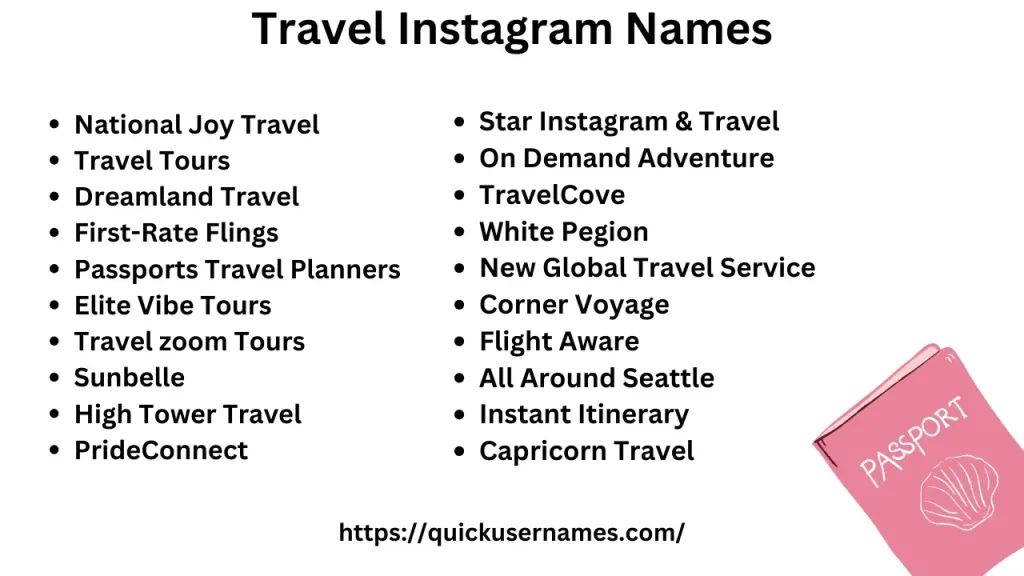 travel instagram usernames