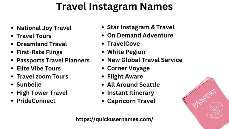 876+ Best Travel Usernames For Instagram