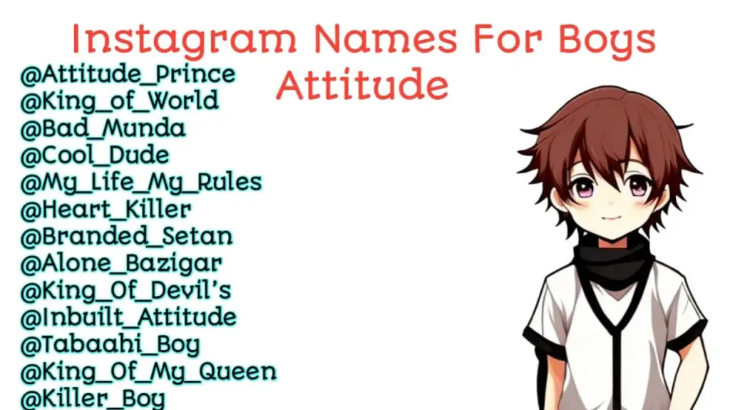 @Attitude_Prince Instagram Names For Boys Attitude