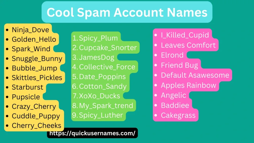 funny spam Account Names, Ninja_Dove