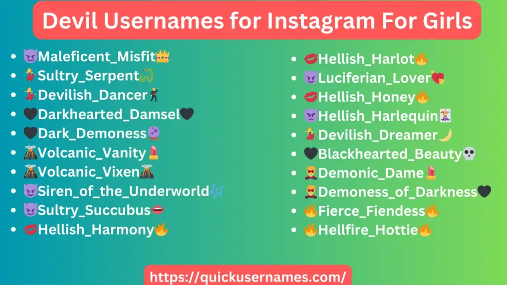 Maleficent_Misfit, Devil Usernames for Instagram For Girls