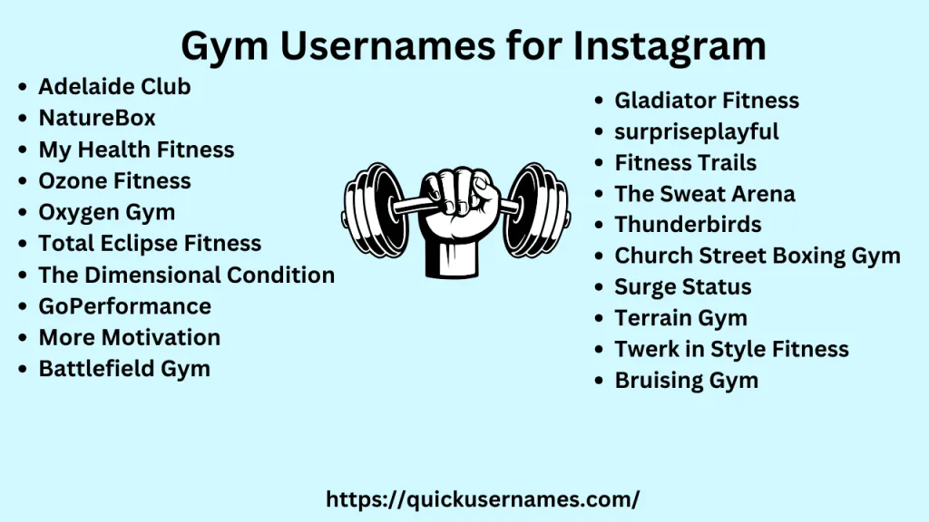 Gym Usernames for Instagram, naturebox
