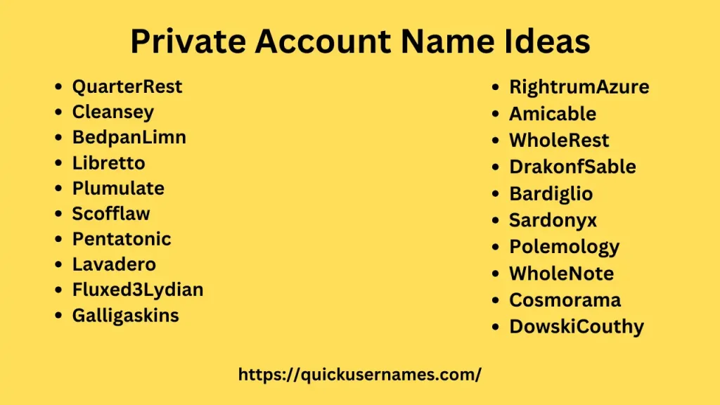 Private Account Name Ideas, Cleansey