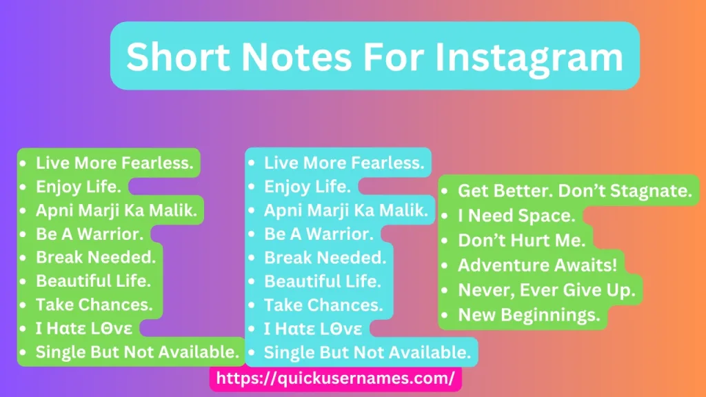 Short Notes For Instagram, enjoy life