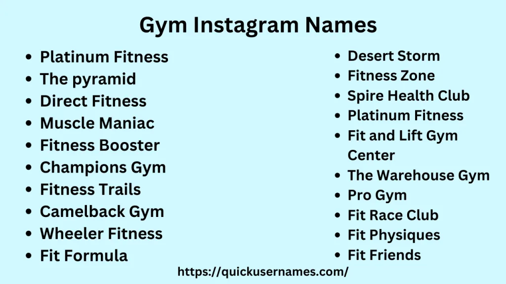 Gym Instagram Names, the pyramid