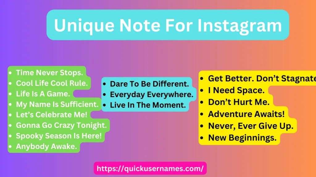 Unique Note For Instagram, time never stoped